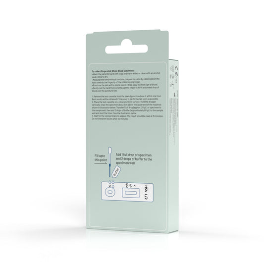 Herpes Test (HSV - 1/2) bagside - Nordic Tests ApS