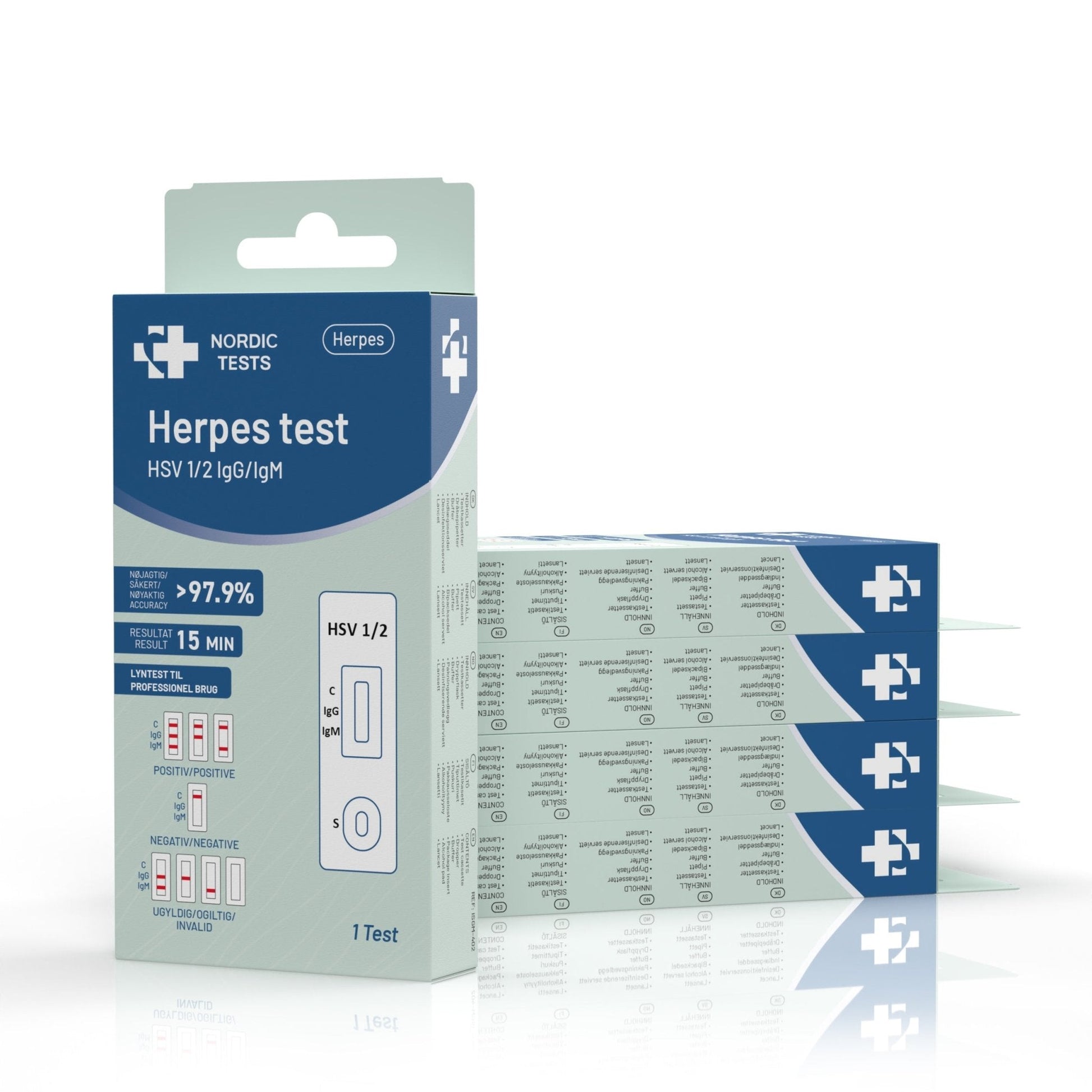 Herpes Test (HSV - 1/2) - Nordic Tests ApS - (5-items)