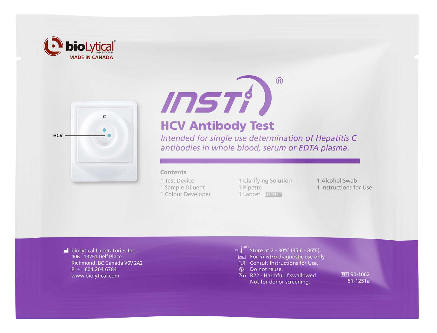 INSTI Hepatitis C Test (50 stk.) - Nordic Tests ApS
